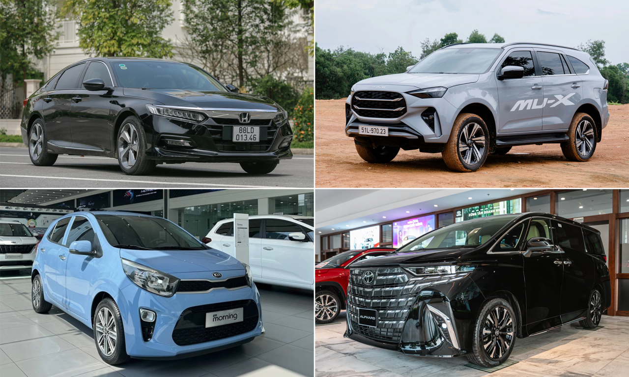 10 ôtô bán ít nhất thị trường Việt Nam tháng 11